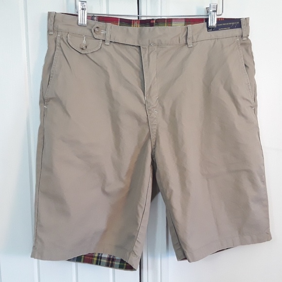 Ralph Lauren Reversible Plaid Khaki Shorts Sz 34 - Picture 3 of 6